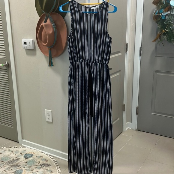 Cato Black and White Striped Maxi Dress - Picture 2 of 9
